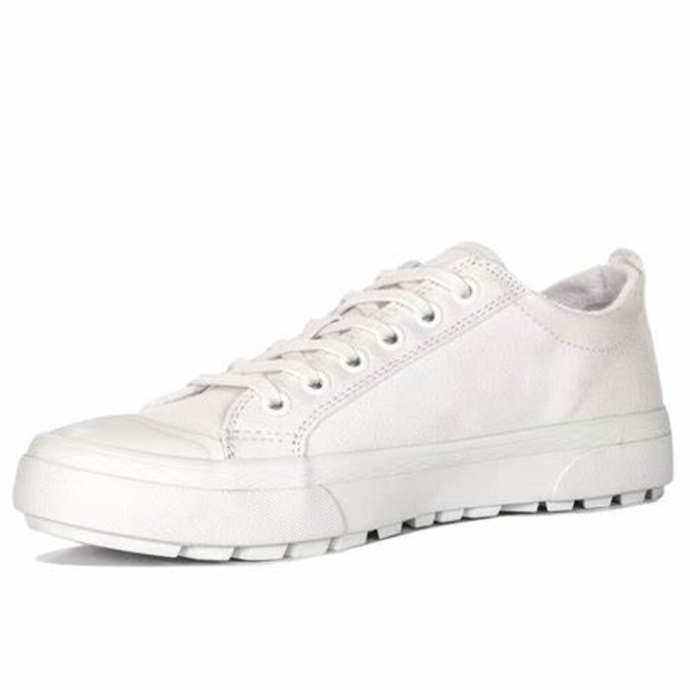 NEW UGG Women Aries White Canvas Lace Up Classic Low Profile Platform Sneakers - Picture 2 of 6